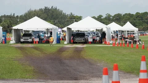 Coronavirus Testing Center in Palm Beach County Florida Video stock 130752964