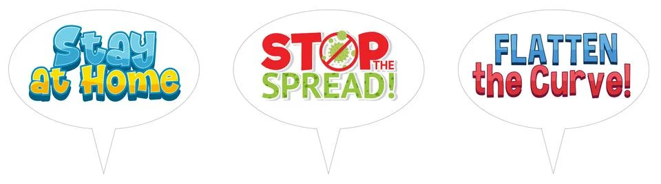 Coronavirus text font in the speech bubble Illustrazione stock