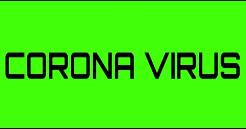 Coronavirus text green screen, masked glitched effect. Video stock 132621032