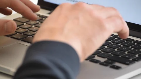 Coronavirus trend topic concept. Hands typing Stock-Footage 126390448