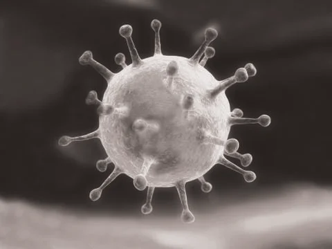 Coronavirus under the microscope close-up covind-19.Texture or background Photos