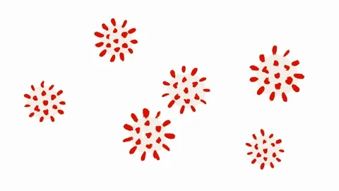 Coronavirus under microscope drawn animation on white background Stock Footage 126690955