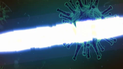 Coronavirus under the microscope Stock Footage 123564433