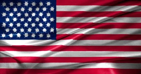 Coronavirus USA flag Stock Photos