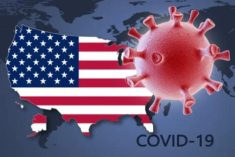 Coronavirus in USA Stock Illustration
