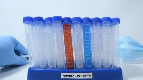 Coronavirus USA Testing on Front Lines Tungsten Lighting Emergency Kit Video stock 128155681