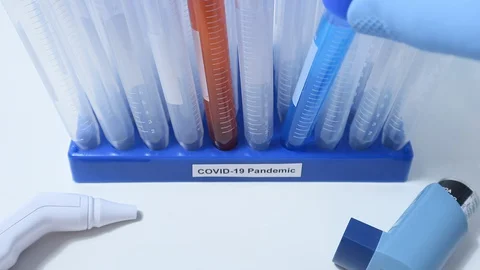 Coronavirus USA Testing on Front Lines Tungsten Lighting Emergency Kit Video stock 128155698