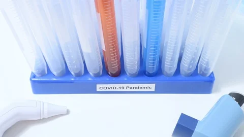 Coronavirus USA Testing on Front Lines Tungsten Lighting Emergency Kit Zoom 動画素材 128155704