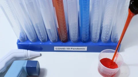 Coronavirus USA Testing on Front Lines Tungsten Lighting Emergency Cough Stock-Footage 128155724