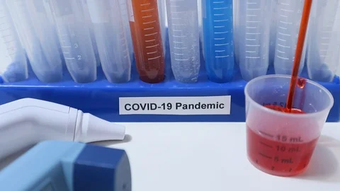 Coronavirus USA Testing Positive Ears Nose Throat Pandemic Video stock 128155725