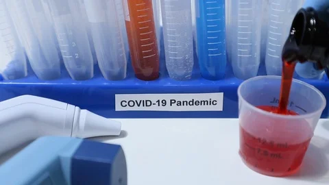 Coronavirus USA Testing Positive Ears Nose Throat Pandemic Video stock 128155726