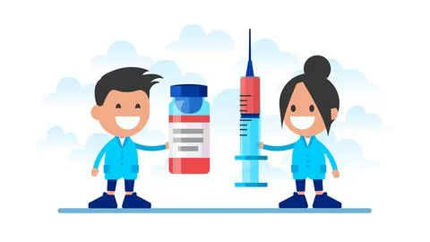 Coronavirus vaccination. Stock Illustration