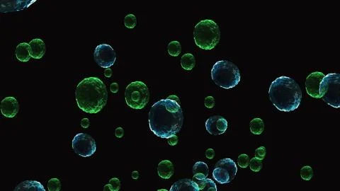 Coronavirus Vaccine Macro Bubbles Stock Illustration