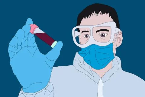 Coronavirus vaccine: Scientists race to develop prevention. イラスト素材