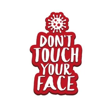 Coronavirus vector element Do not touch your face virus Illustrazione stock