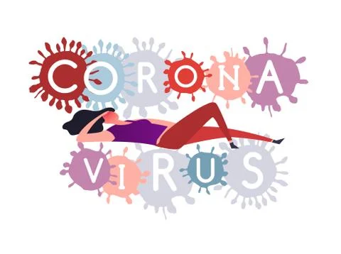 Coronavirus vector poster Stock Illustration