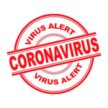 Coronavirus. Virus Alert. Vector red color flat design Stock Illustration