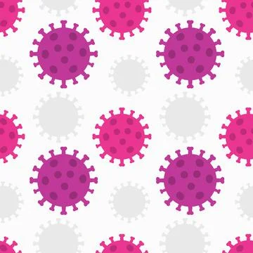 Coronavirus virus seamless pattern. Vector illustration. Stock Illustration