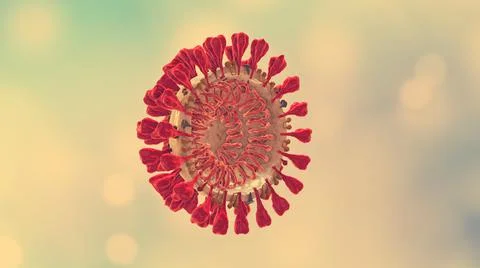 Coronavirus virus . Virus structure with protein insides membrane 库存插图