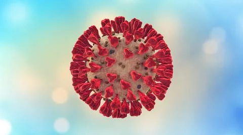 Coronavirus virus . Virus structure with protein insides membrane Ilustración de archivo
