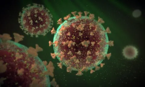 Coronavirus visual 3d representation Stock Illustration