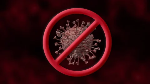 Coronavirus Warning Animation Background Stock Footage 127037449