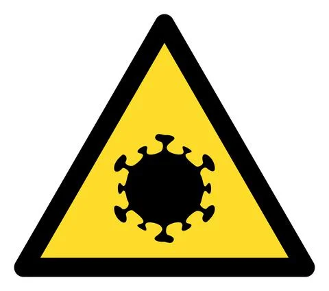 Coronavirus Warning Flat Icon Illustration Stock Illustration