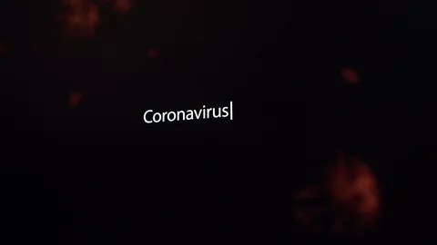 Coronavirus web search request on a black background. Stock-Footage 128532869