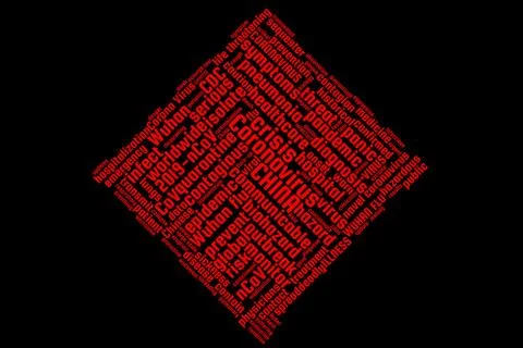 Coronavirus word cloud Stock Illustration