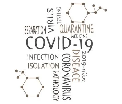 Coronavirus word cloud Stock Illustration