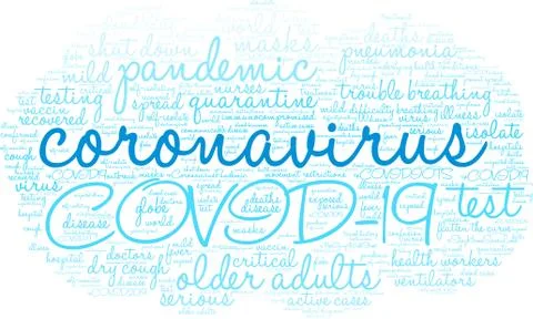 Coronavirus Word Cloud Illustrazione stock