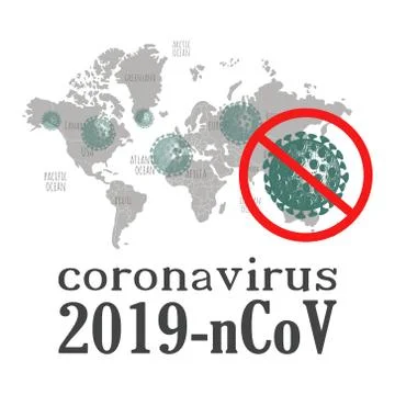 Coronavirus World map vector illustration. Stock Illustration