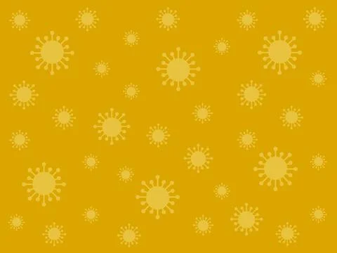 Coronavirus Yellow Background Stock Illustration