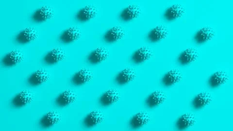 Coronavirus(COVID-19) Computer generated 3d rendering image background. Stock Illustration