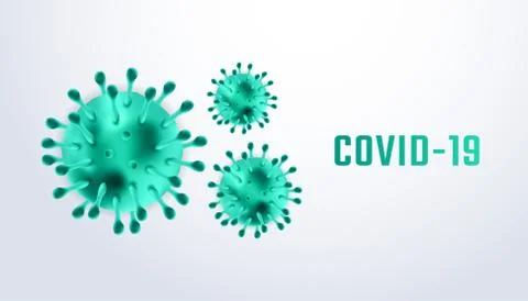 Coronaviruses 3d realistic vector in white background. corona virus cell, wuh Stock Illustration