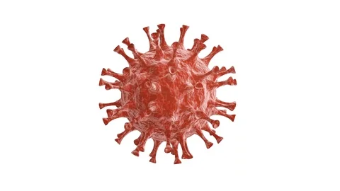 Coronaviruses influenza 3d render on white background Stock Footage 126903398
