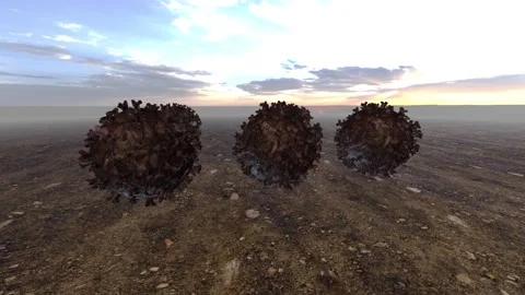 Coronaviruses move in a 360 scenario Vídeo Stock 145695950