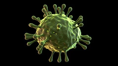 Coronavisus Corona Sars Virus Microbe Bacteria Macro Microscopic 3d Illustration Stock Illustration