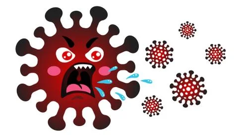 Coronavius is coughing Illustrazione stock