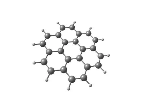 Coronene molecular structure isolated on white Stock Illustration