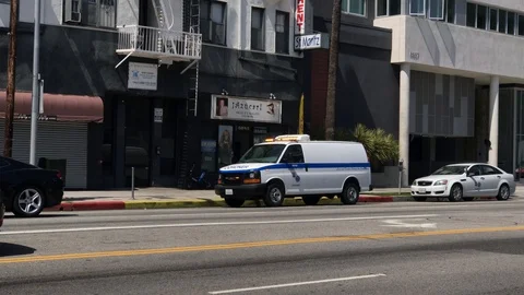 Coroner Van Los Angeles Video stock 109241969