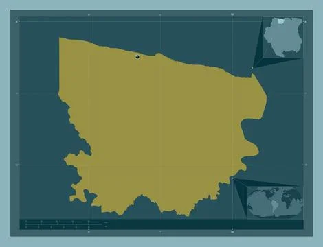 Coronie, Suriname. Solid color shape Stock Illustration