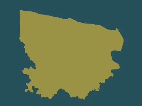 Coronie, Suriname. Solid color shape Stock Illustration