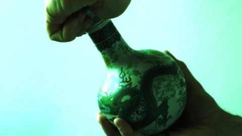 Coronovirus. Drive the gin back. Close-up of male hands Stock Footage 124253504