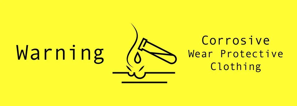 Corosive warning sign Stock Illustration