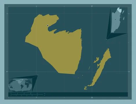 Corozal, Belize. Solid color shape Stock Illustration