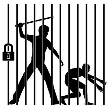 Corporal punishment for prisoners Illustrazione stock