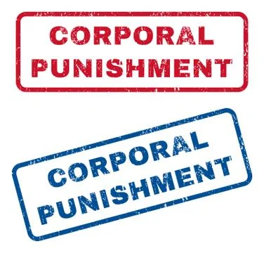 Corporal Punishment Rubber Stamps Stock Illustration