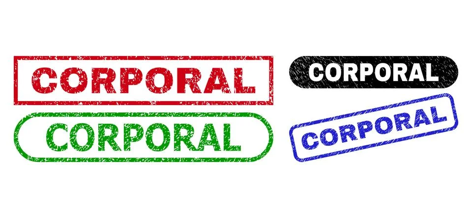 CORPORAL Rectangle Watermarks Using Corroded Surface Stock Illustration