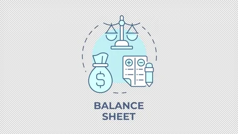 Corporate accounting workflow blue concept icons animation set Stock Footage 337937522